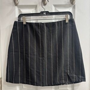 Black Pinstripe Skirt